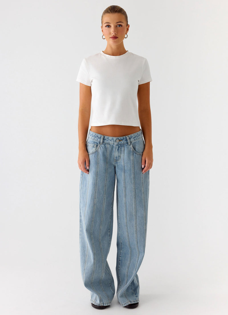 Lamont Baby Tee - White