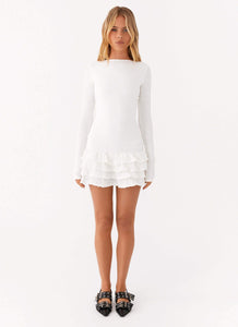 Last Words Mini Dress - White