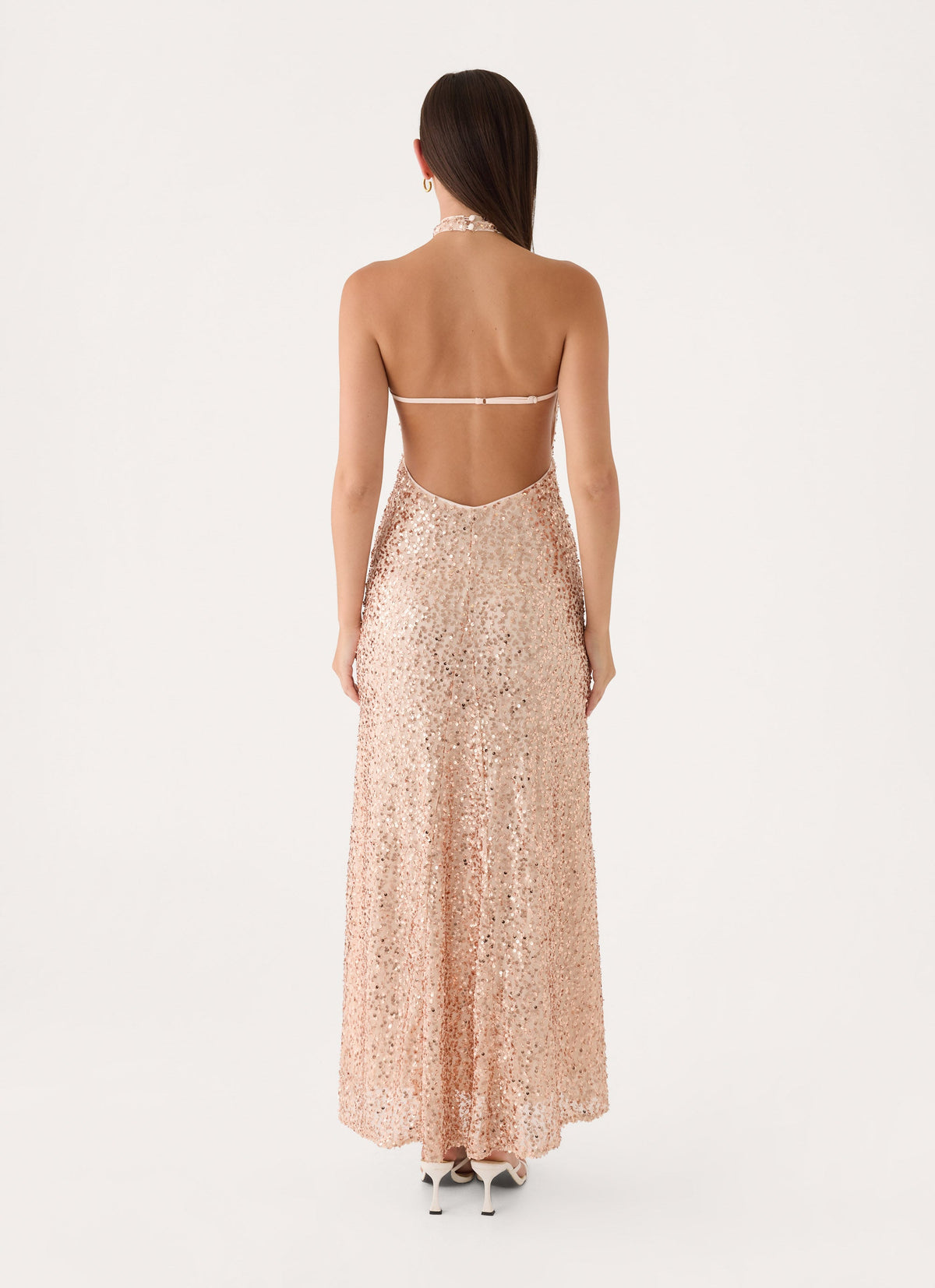Lights Off Maxi Dress - Nude
