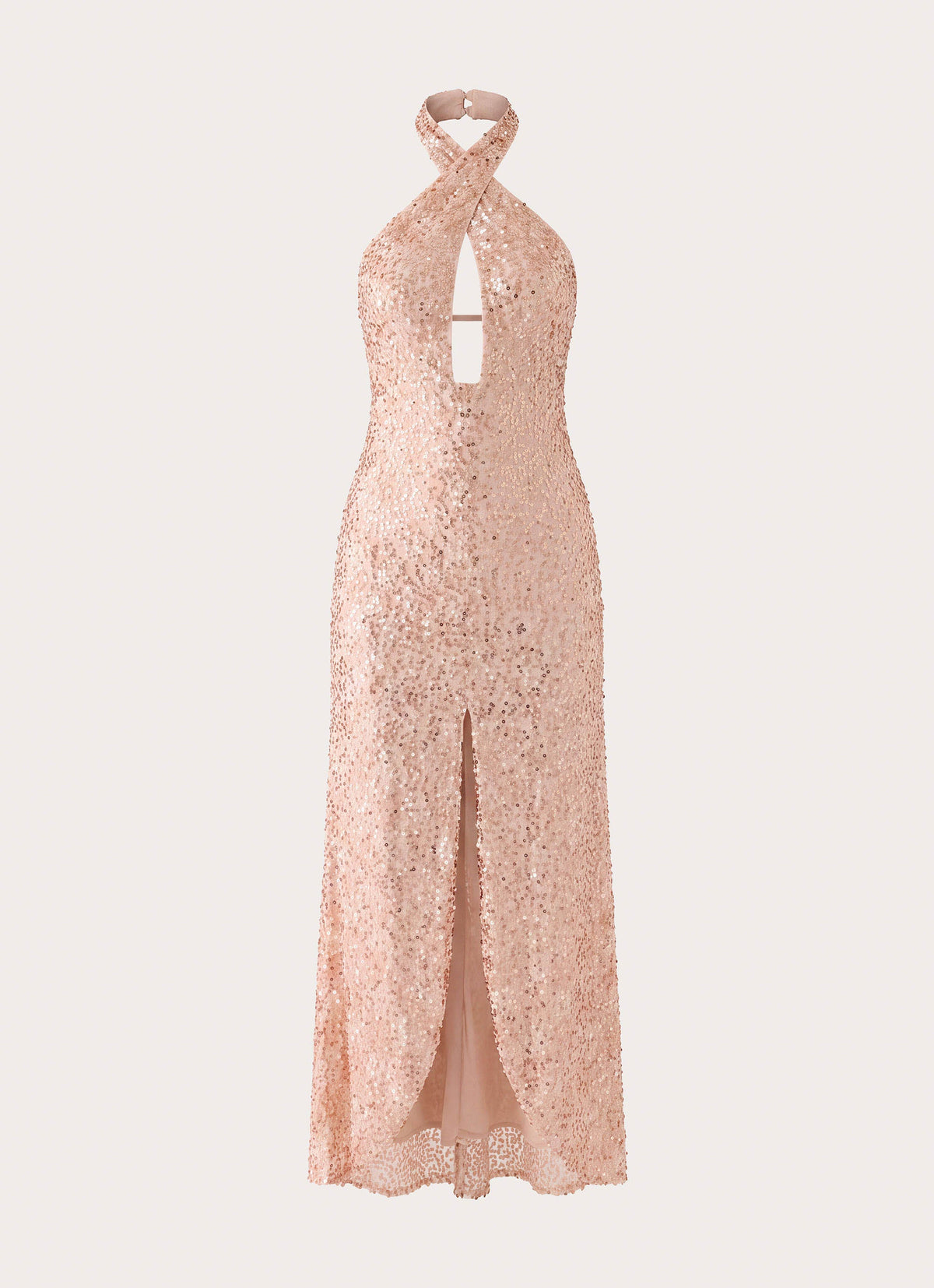 Lights Off Maxi Dress - Nude