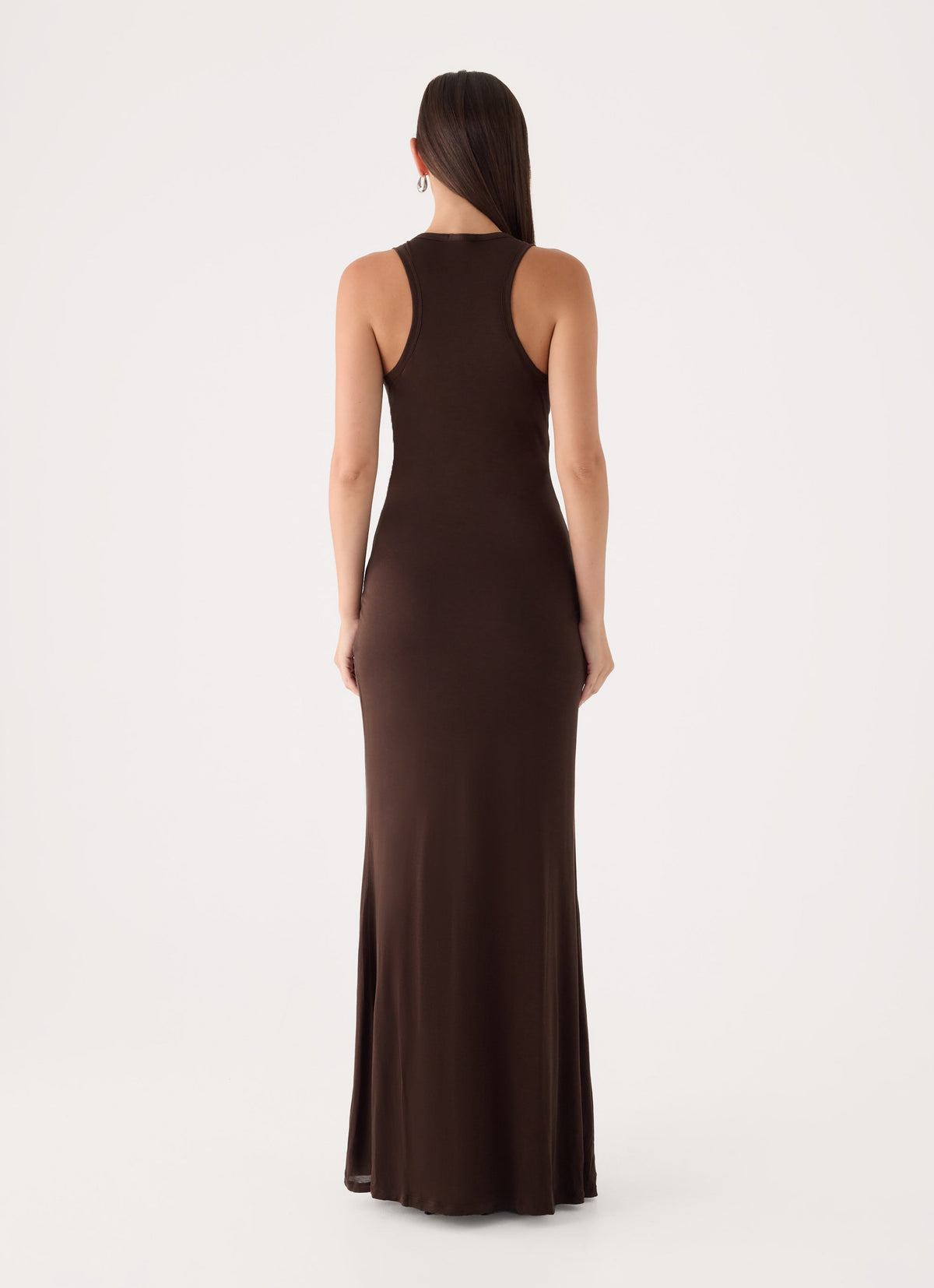 Lisandy Ruched Maxi Dress - Chocolate