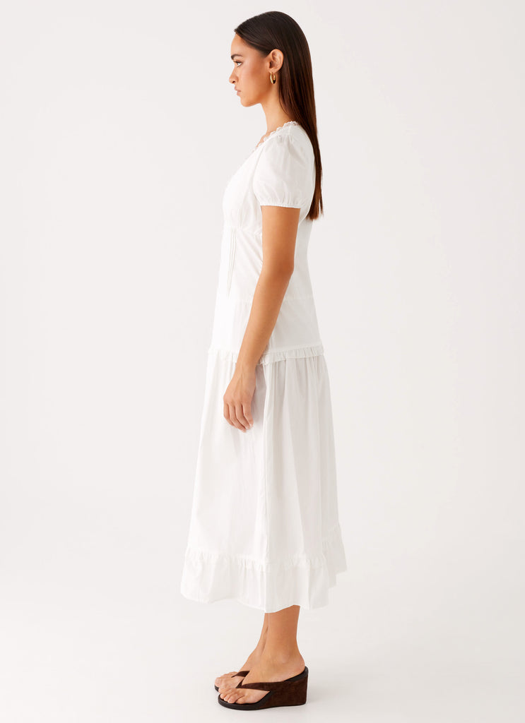London Midi Dress White 2 Peppermayo