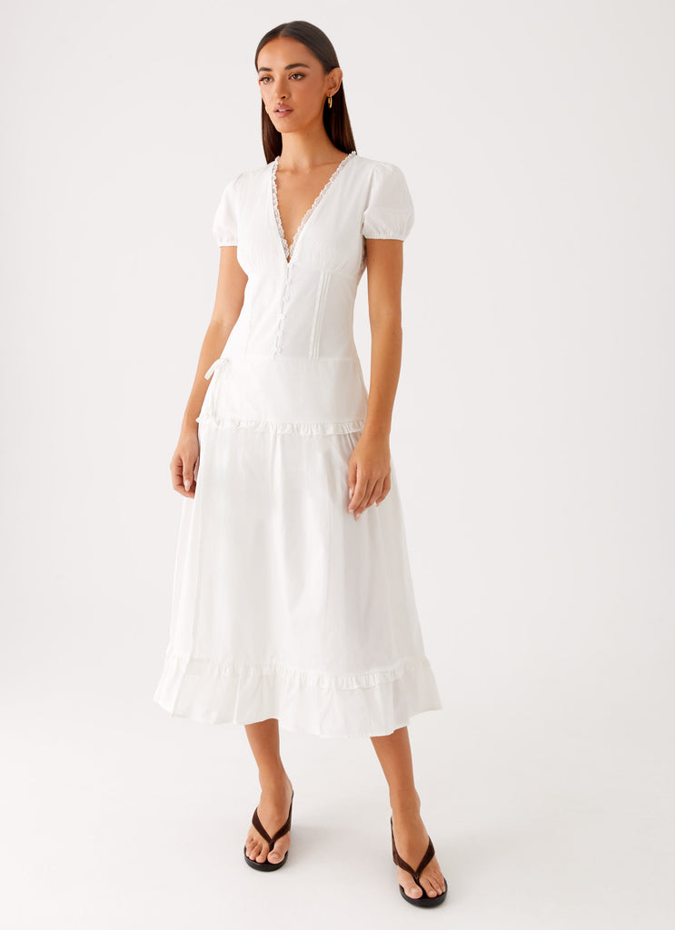 London Midi Dress White 5 Peppermayo