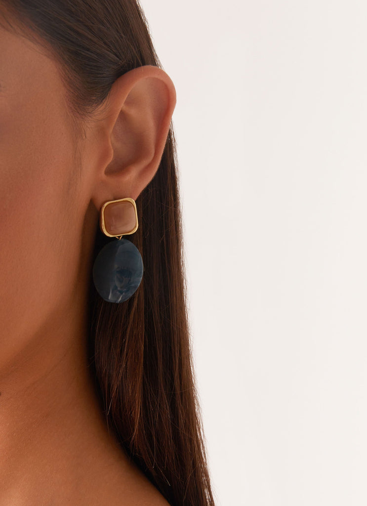 Louie Earrings - Blue