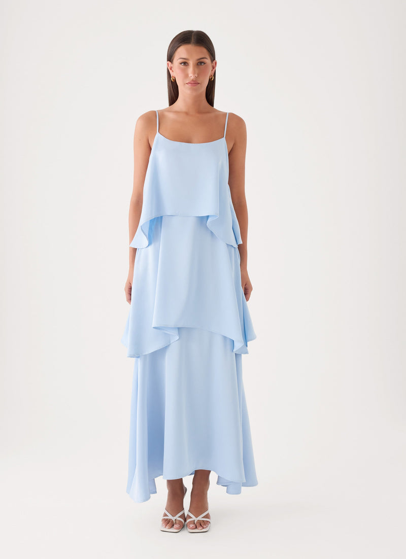 Lucy Tiered Maxi Dress - Blue