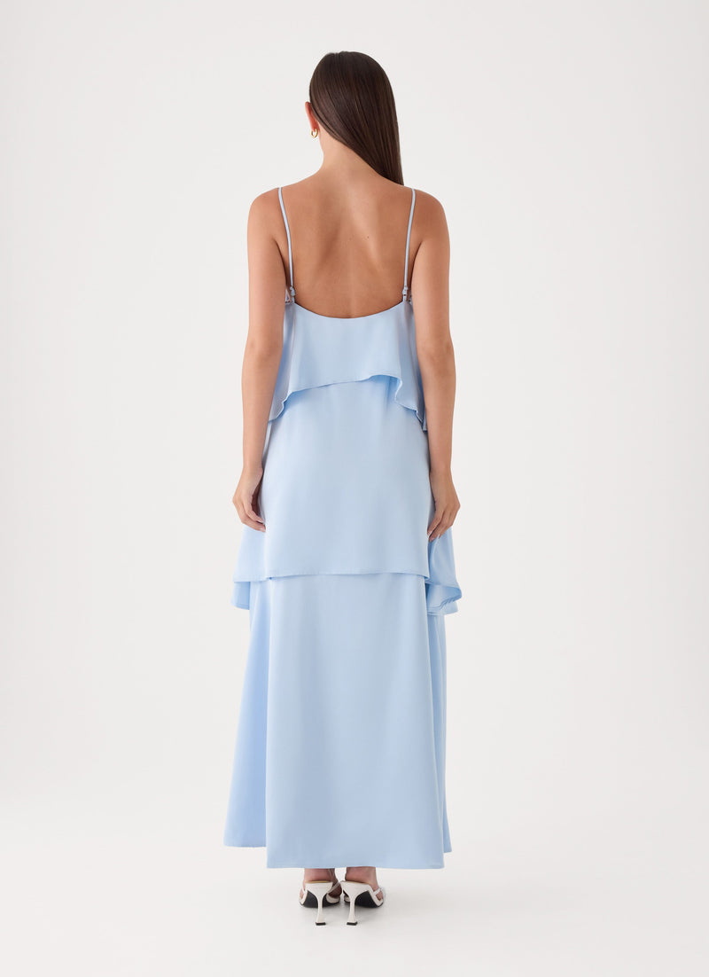 Lucy Tiered Maxi Dress - Blue