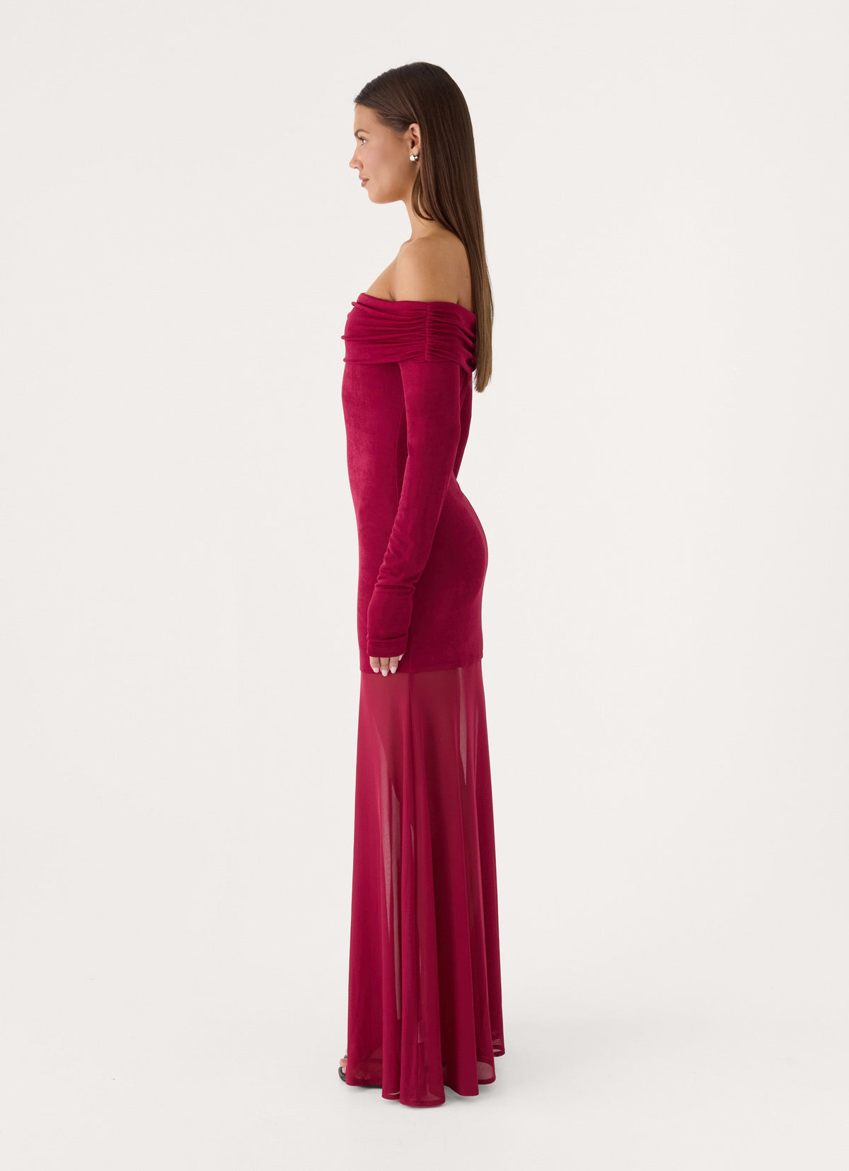 Lush Static Maxi Dress - Sangria