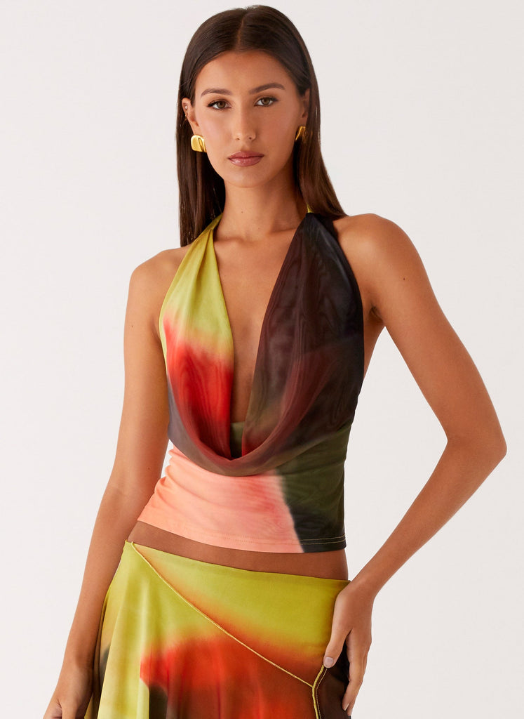 Lustra Cowl Top - Moody Floral