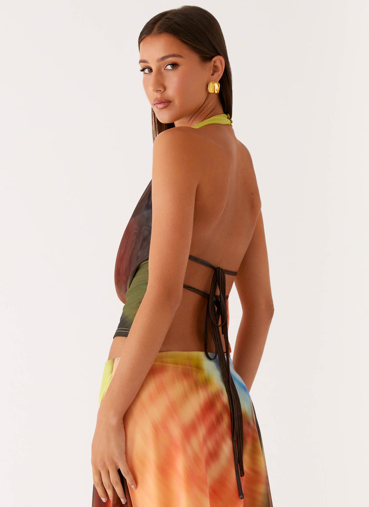 Lustra Cowl Top - Moody Floral