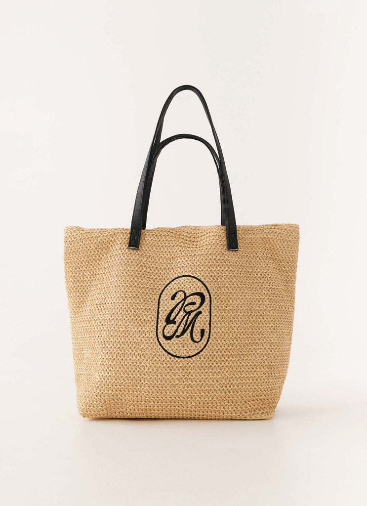 Maldives Woven Beach Bag - Natural