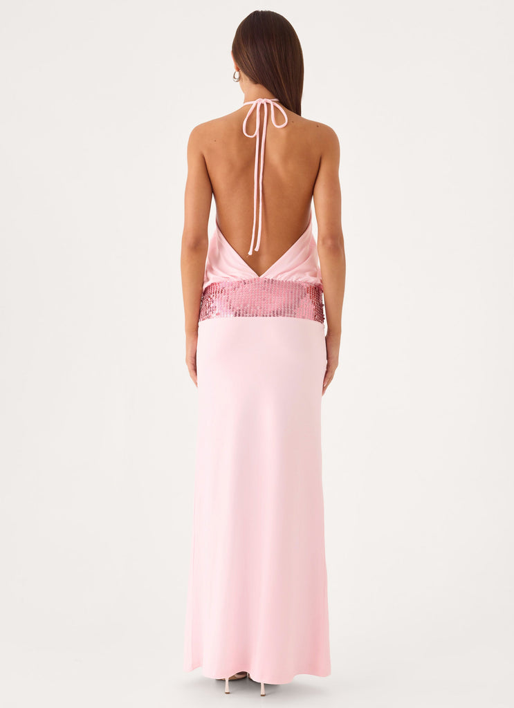 Marcie Halter Maxi Dress - pink
