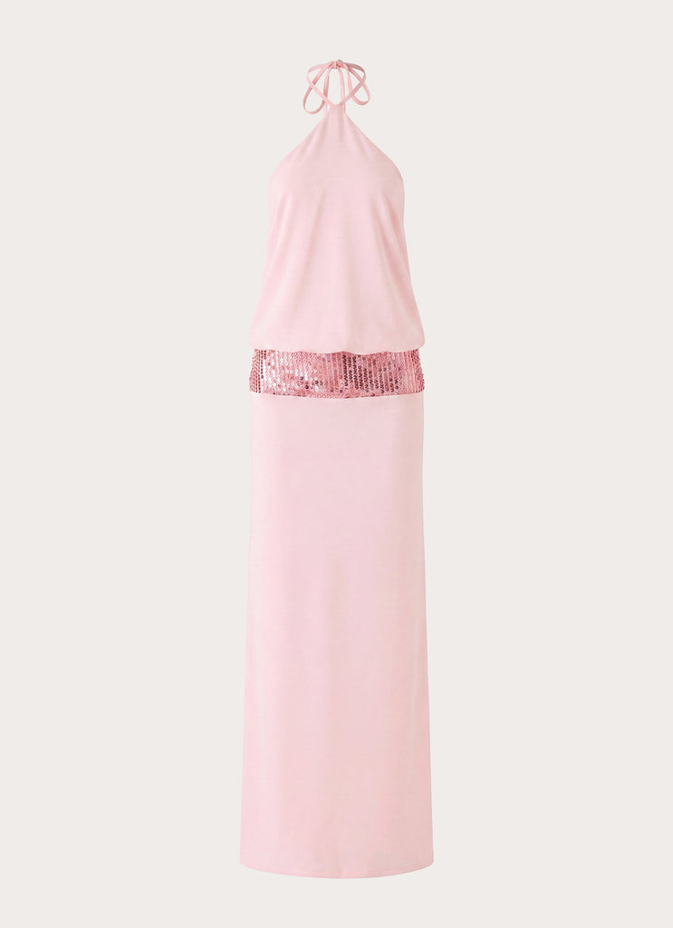 Marcie Halter Maxi Dress - pink