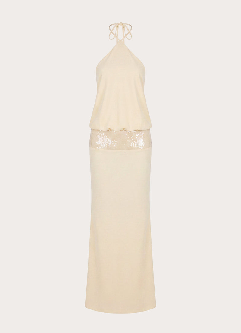 Marcie Halter Maxi Dress - Butter Yellow