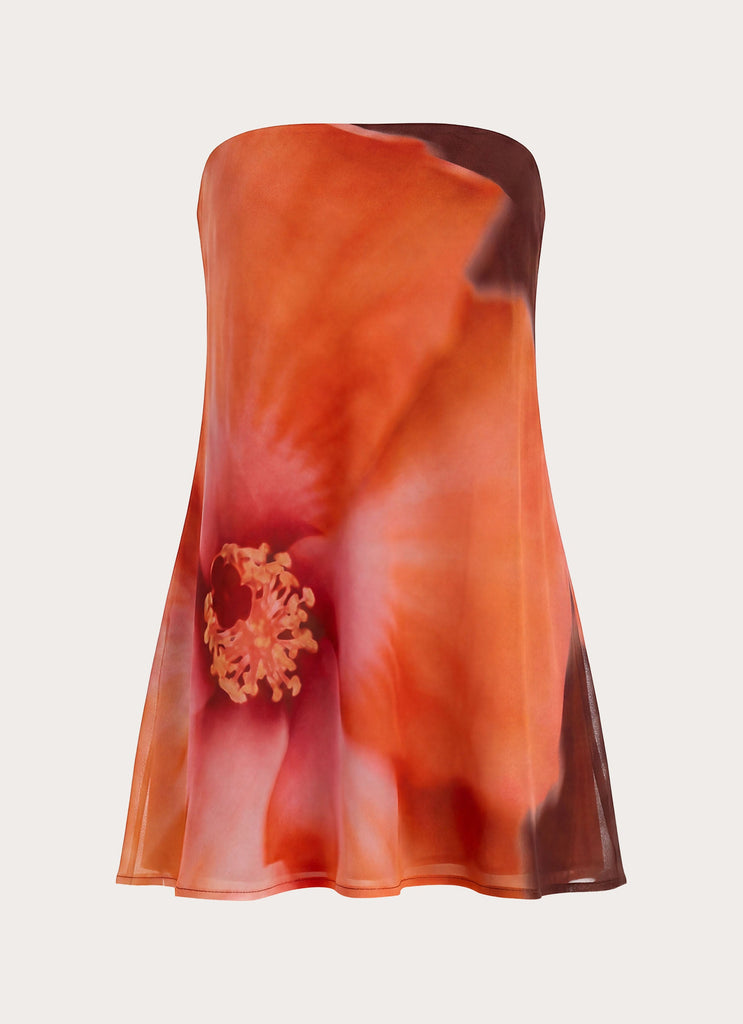 Marcita Mini Dress - Chocolate Blossom