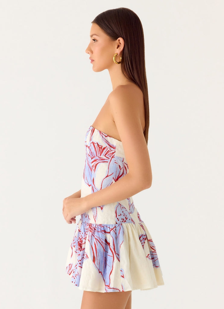 Mario Mini Dress - Purple Floral