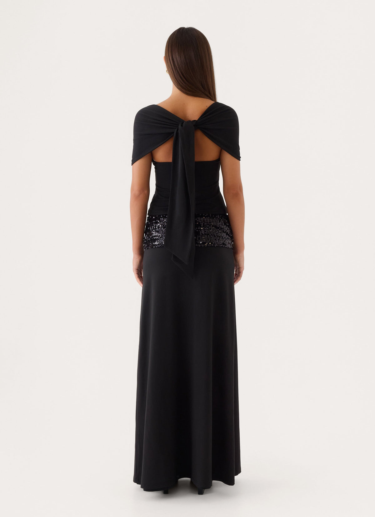 Marista Sequin Maxi Skirt - Black
