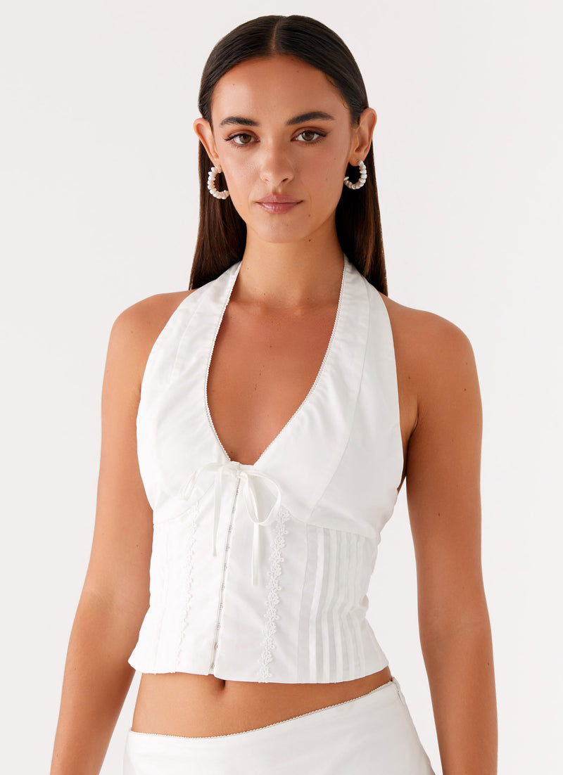 Mavis Halter Top White 4 Peppermayo