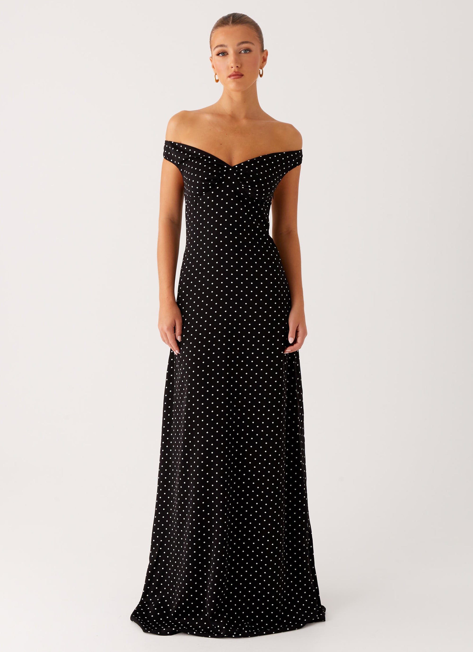Melany Maxi Dress Black Polka Dot Peppermayo UK melany-maxi-dress-black-polka-dot-peppermayo-uk