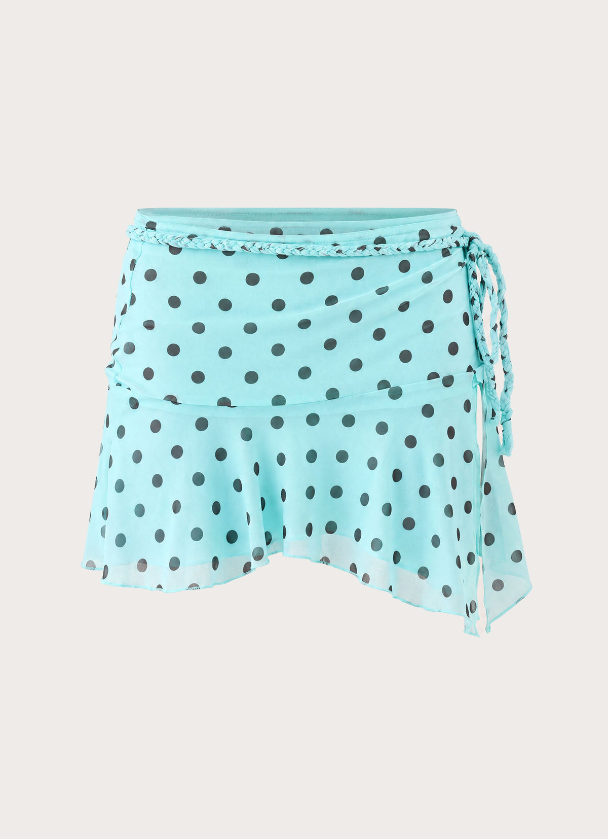 Melisandre Mini Skirt - Aqua Polka Dot