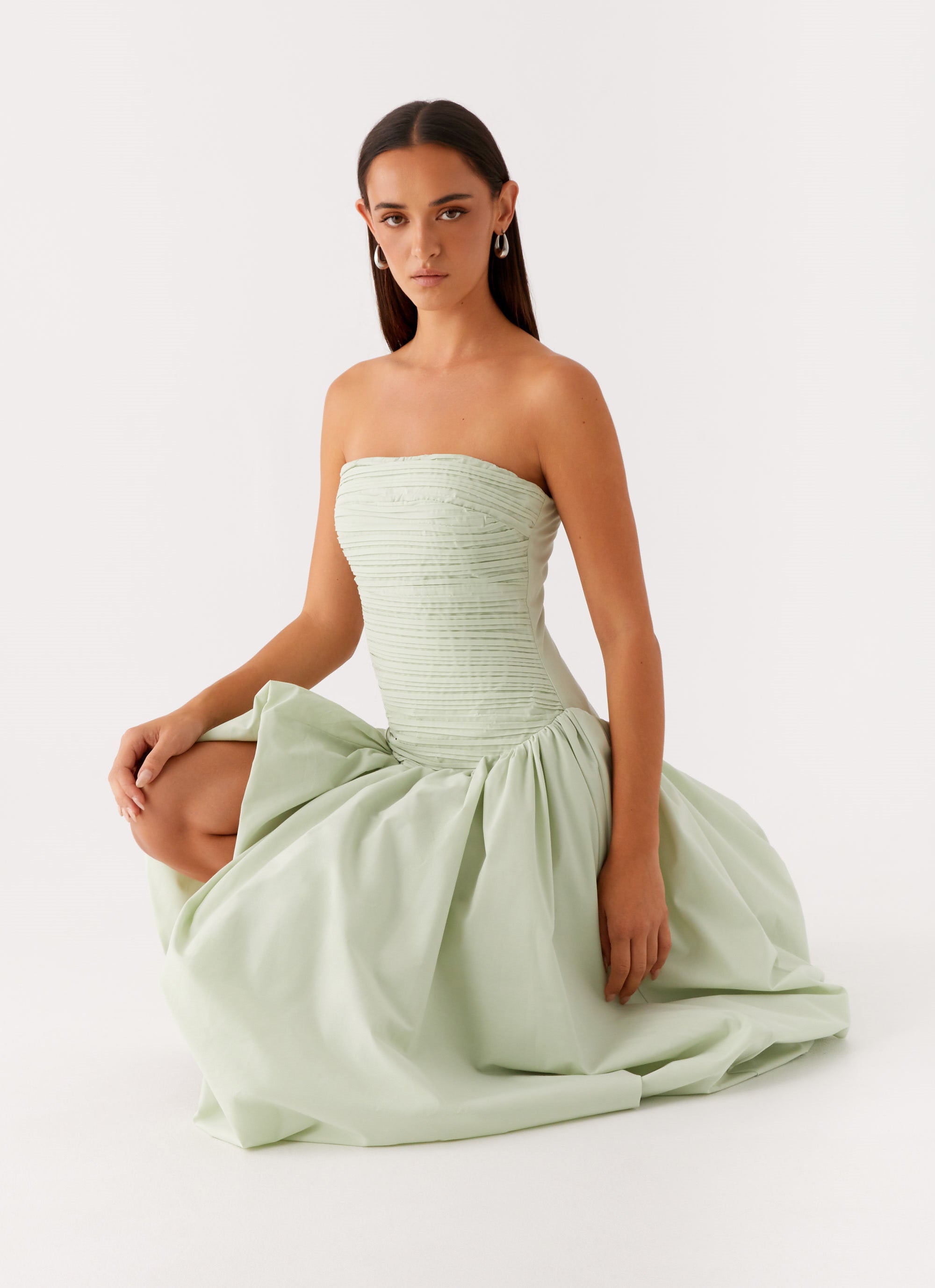 Misa Bubble Maxi Dress - Mint – Peppermayo UK