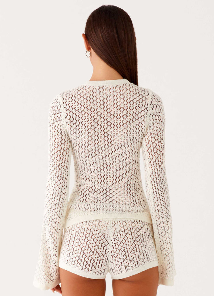 Molly Crochet Cardigan - Ivory