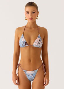 Mommae Bikini Bottoms - Aqua Blur