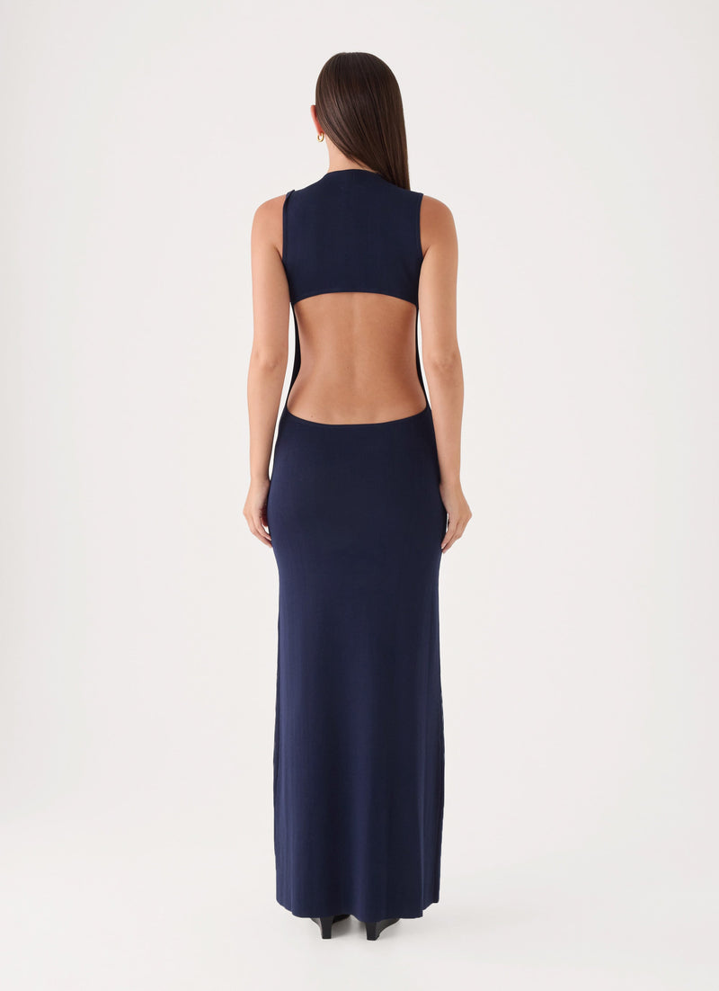 Monroe Knit Maxi Dress - Royal Blue