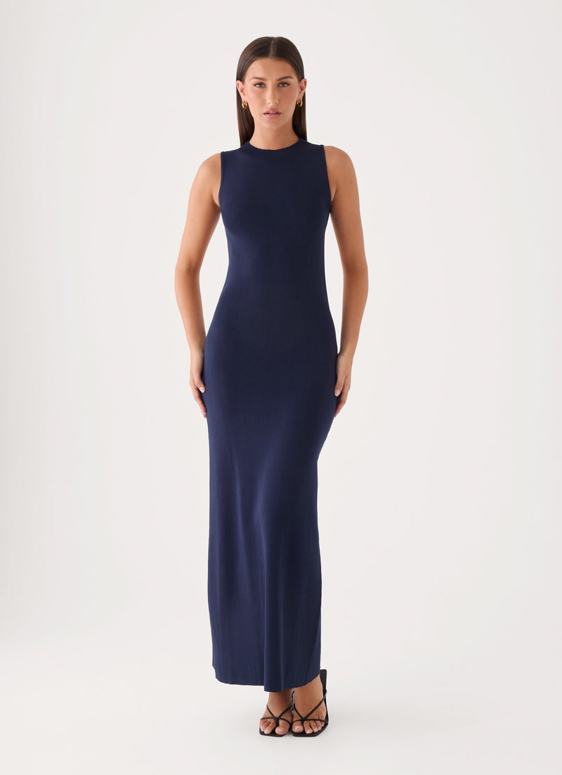 Monroe Knit Maxi Dress - Royal Blue