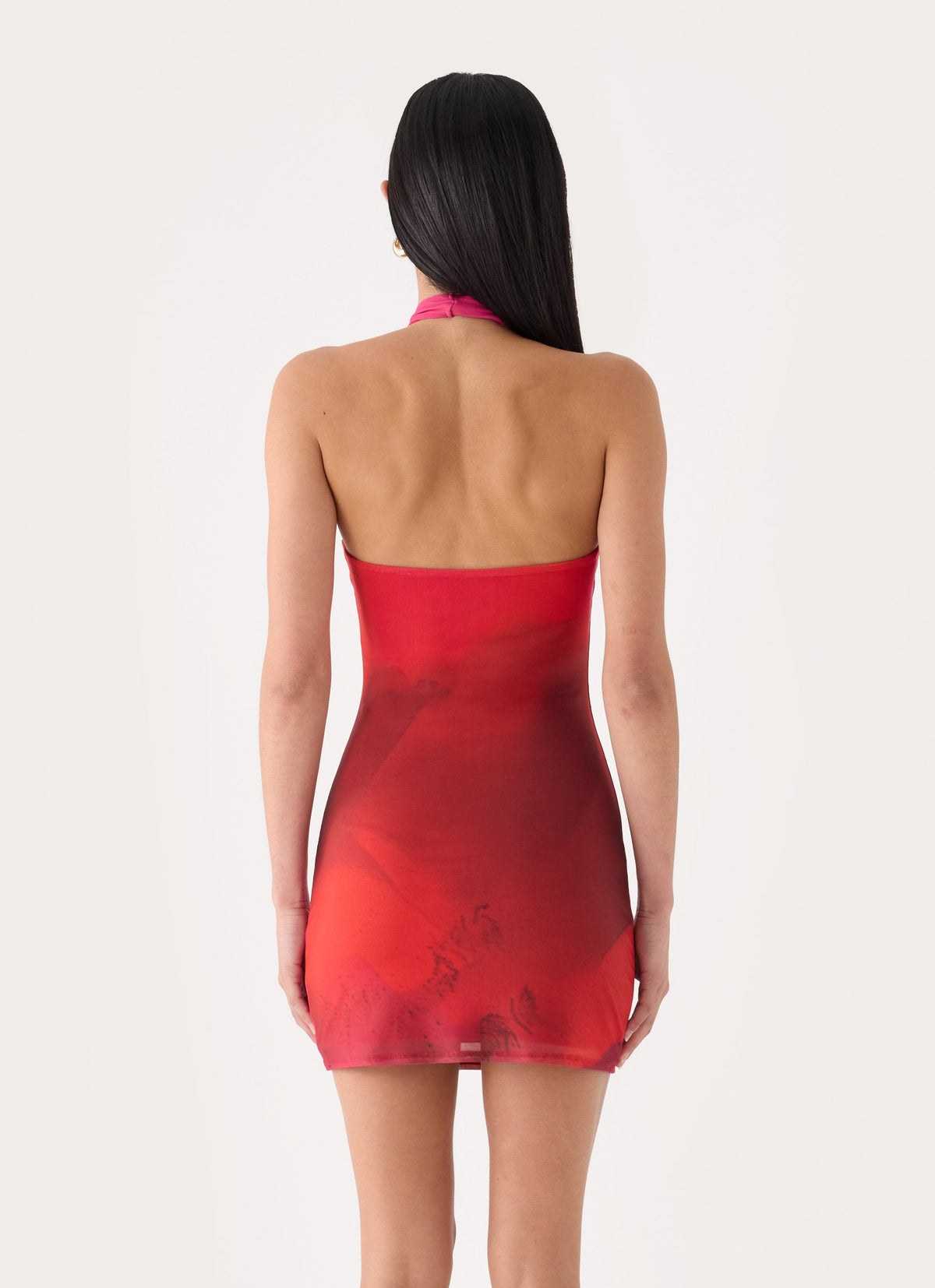 Montella Halter Mini Dress - Pink Violet Bloom