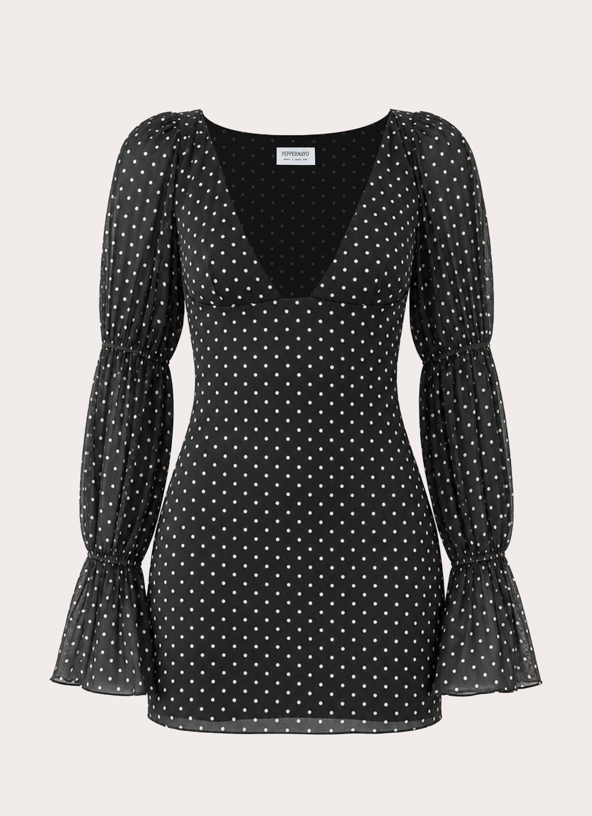 Moonlight Drive Mini Dress - Black Polka Dot
