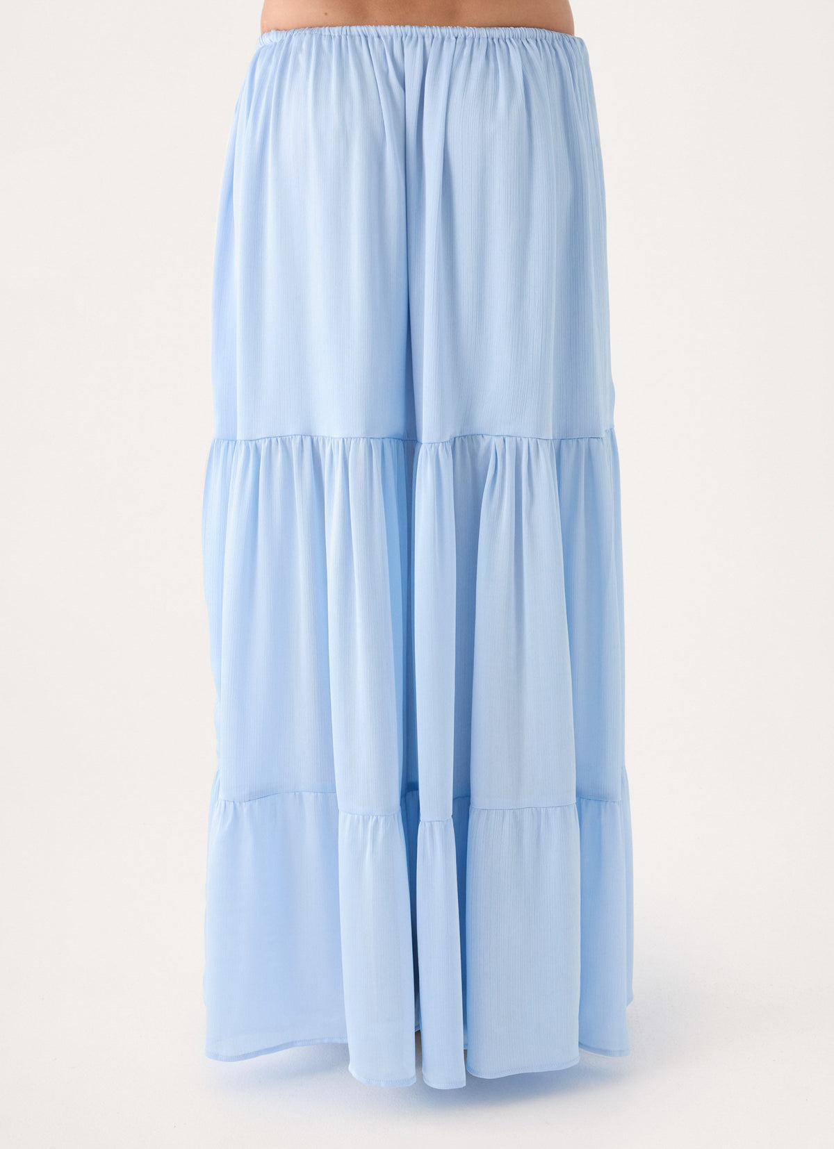 Morino Tiered Maxi Skirt - Blue