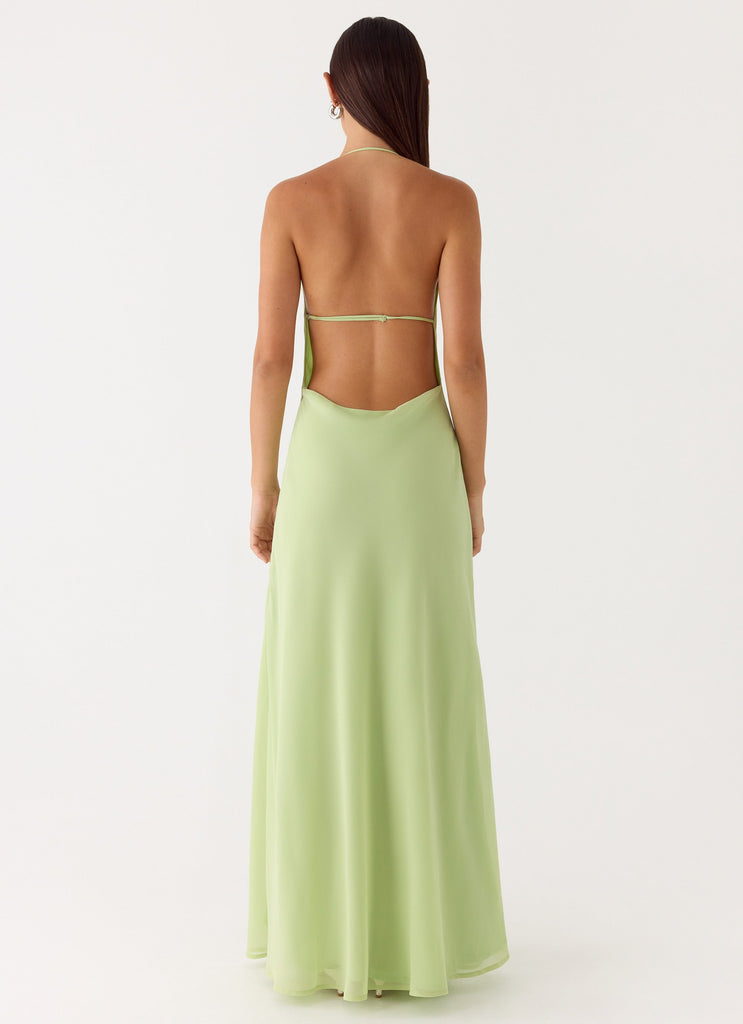 Morning Crush Cowl Maxi Dress - Lime