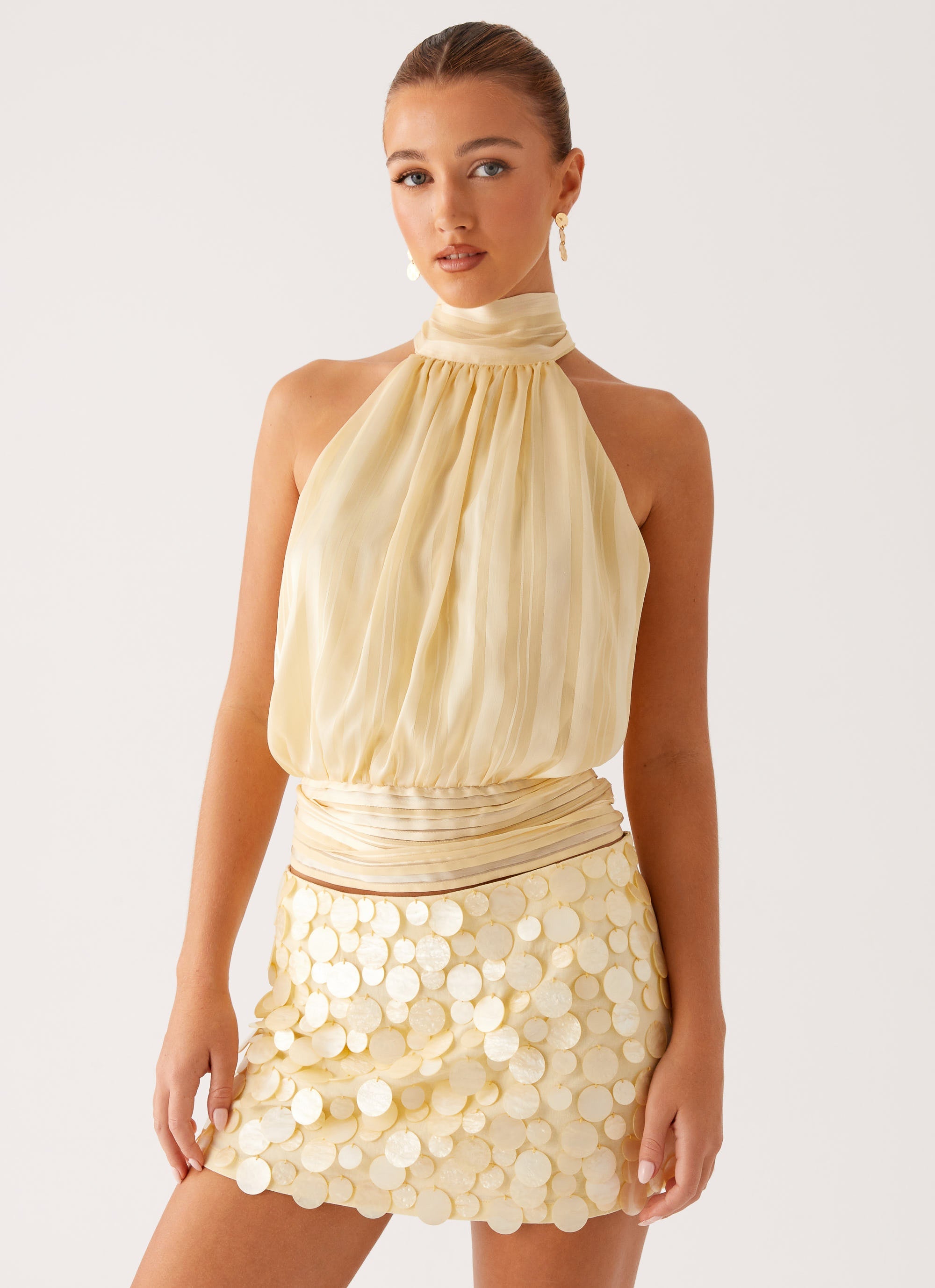 Movie Star Mini Skirt Yellow Peppermayo UK movie-star-mini-skirt-yellow-peppermayo-uk