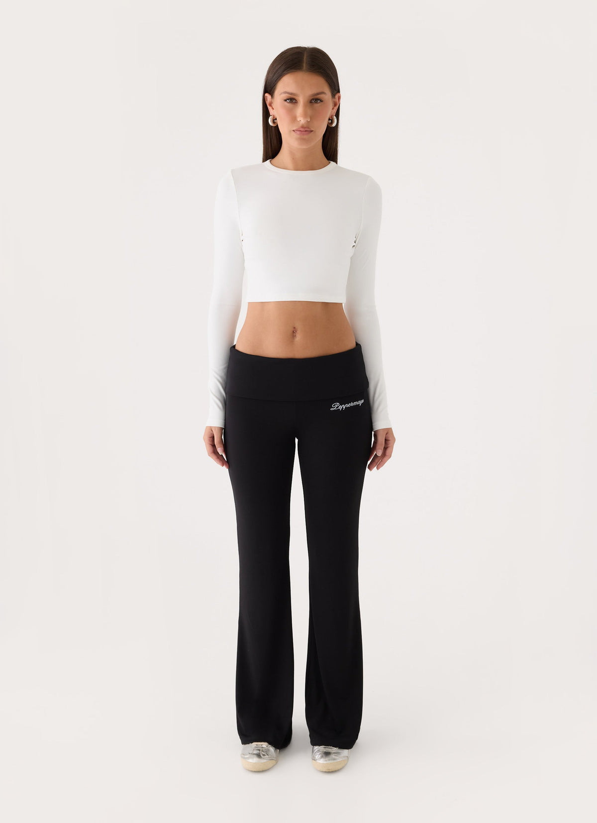 Muse Roll Waist Pants - Black