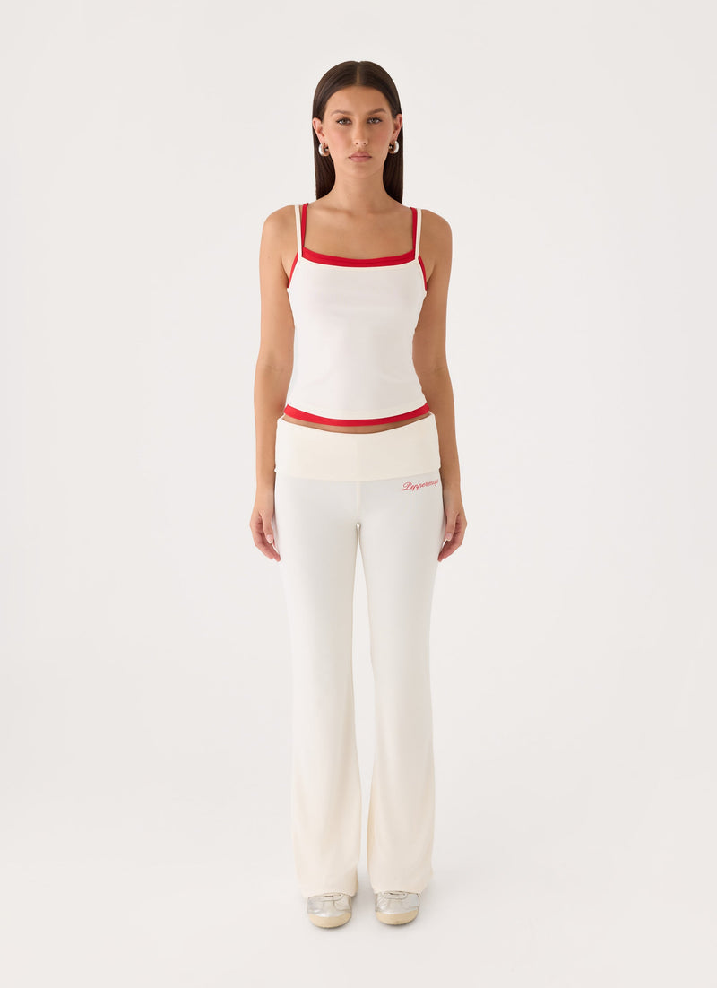 Muse Roll Waist Pants - Cream