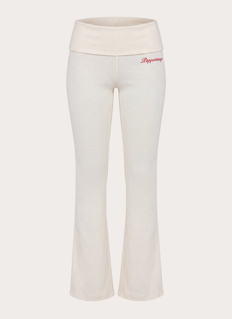 Muse Roll Waist Pants - Cream