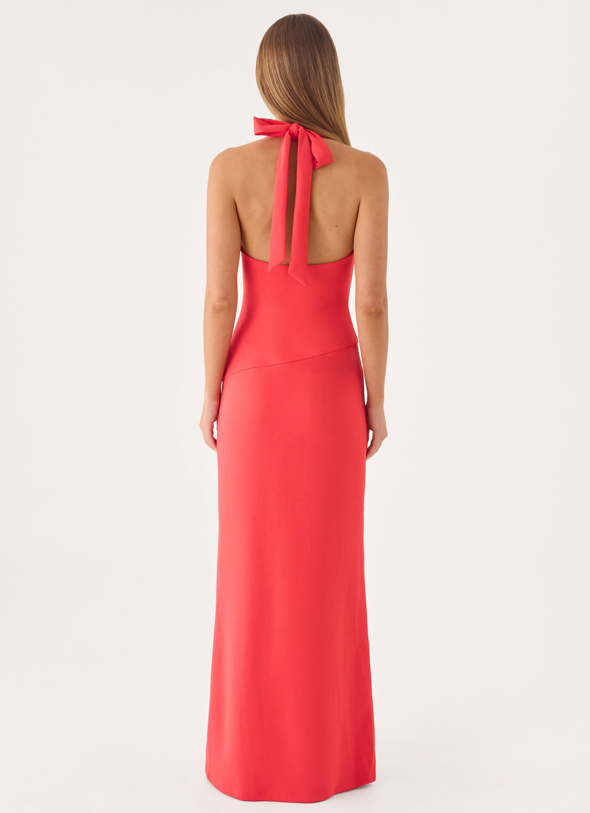 Nardin Maxi Dress - Coral Red