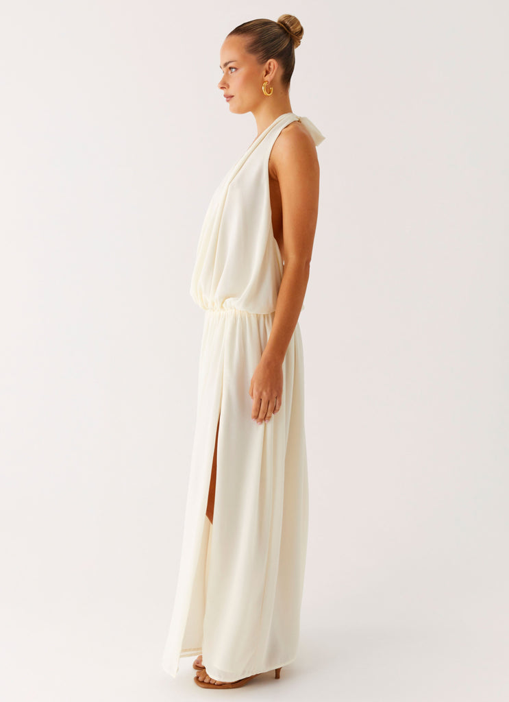Narlah Halter Maxi Dress - Ivory