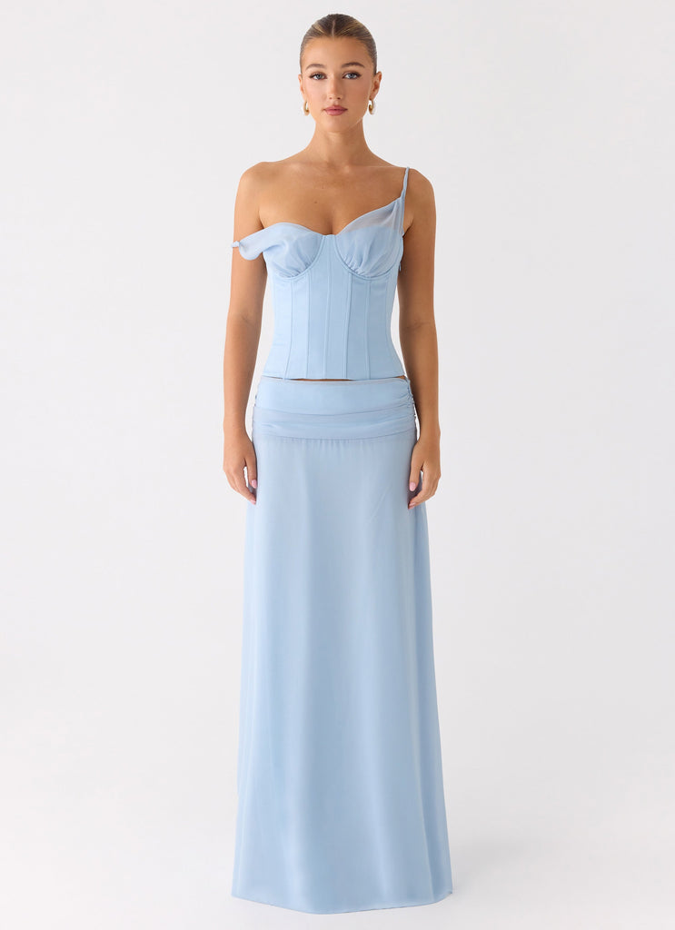 Natalya Maxi Skirt - Pale Blue