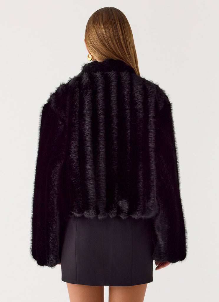 Naylor Faux Fur Jacket - Black
