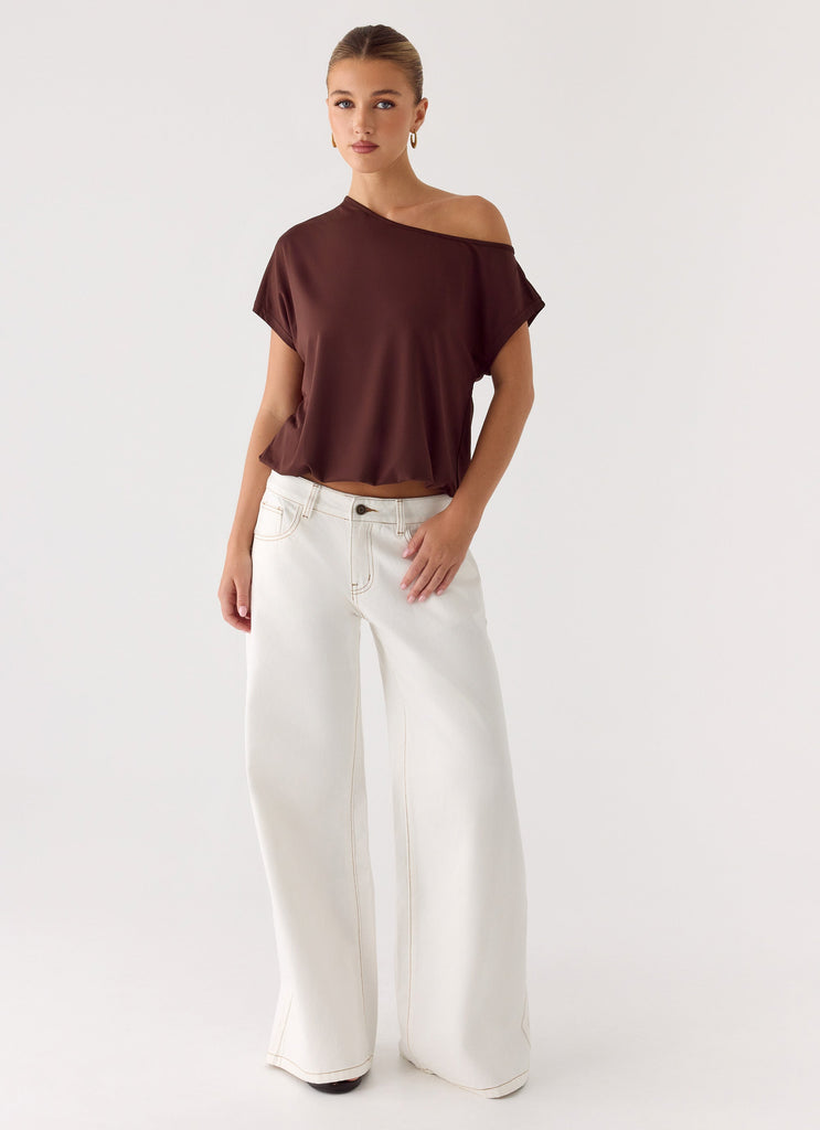 Neo Low Rise Wide Leg Jeans - Ivory – Peppermayo UK