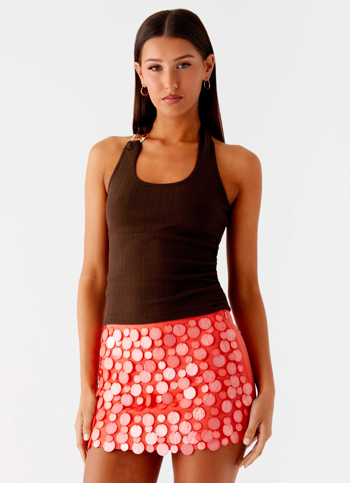 Nera Halter Top - Chocolate