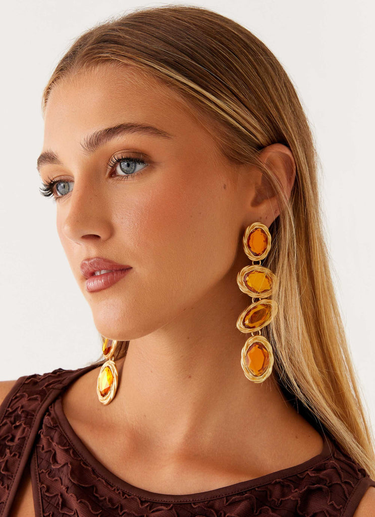 Nikitta Earrings - Orange