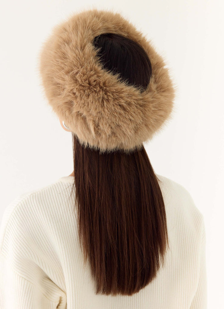 North Pole Faux Fur Headband - Cream