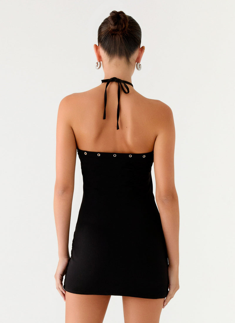 Off The Bass Mini Dress - Black