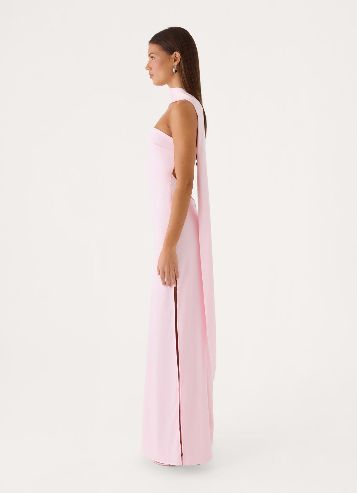 Out All Night Scarf Maxi Dress - Soft Pink