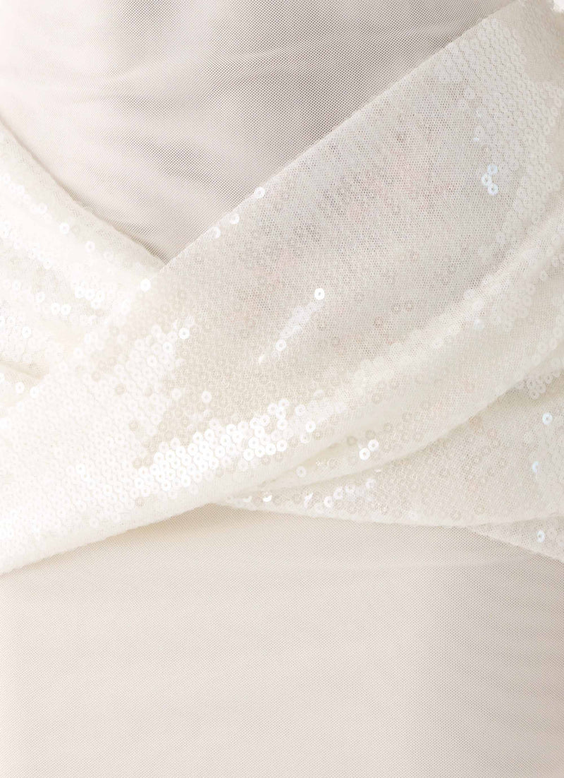 Over To You Sequin Maxi Dress - White
