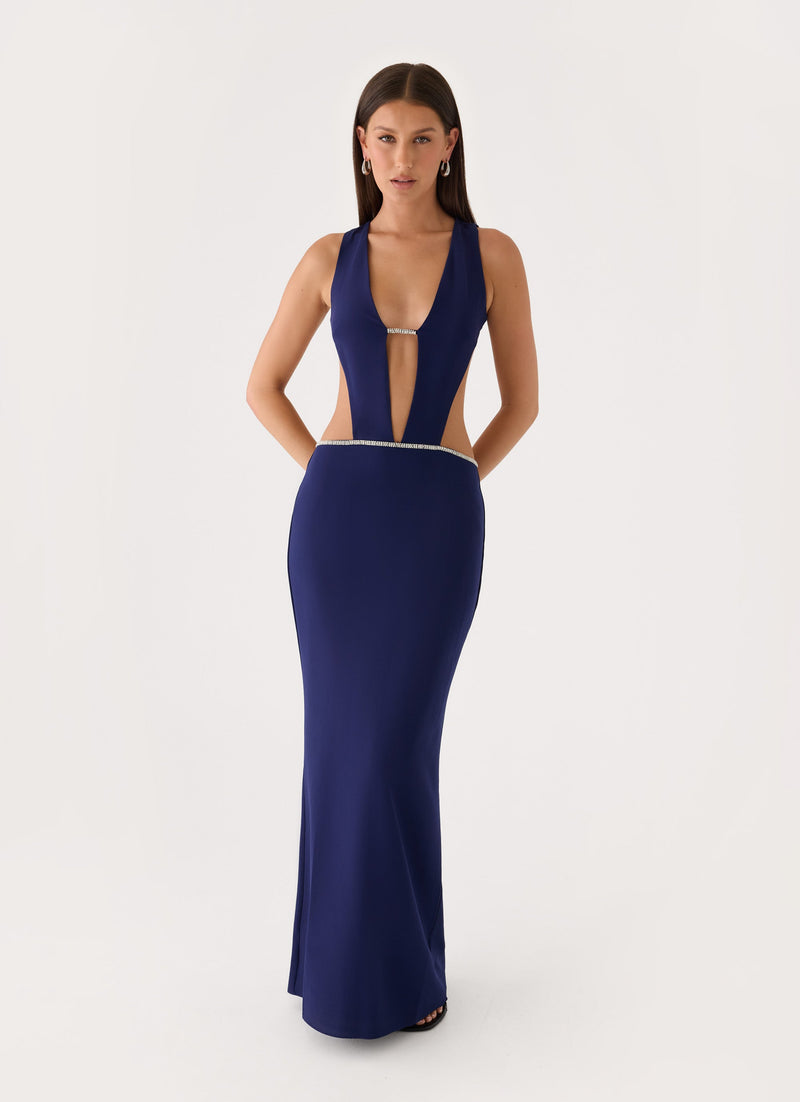Paloma Cut Out Maxi Dress - Navy
