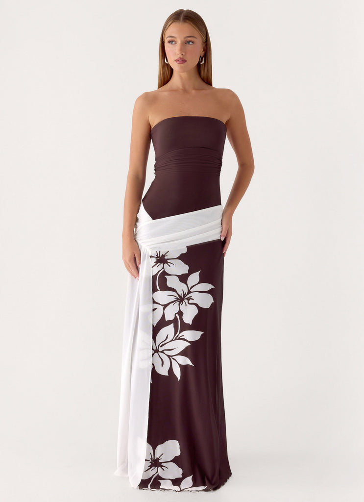 Brown Strapless Dresses