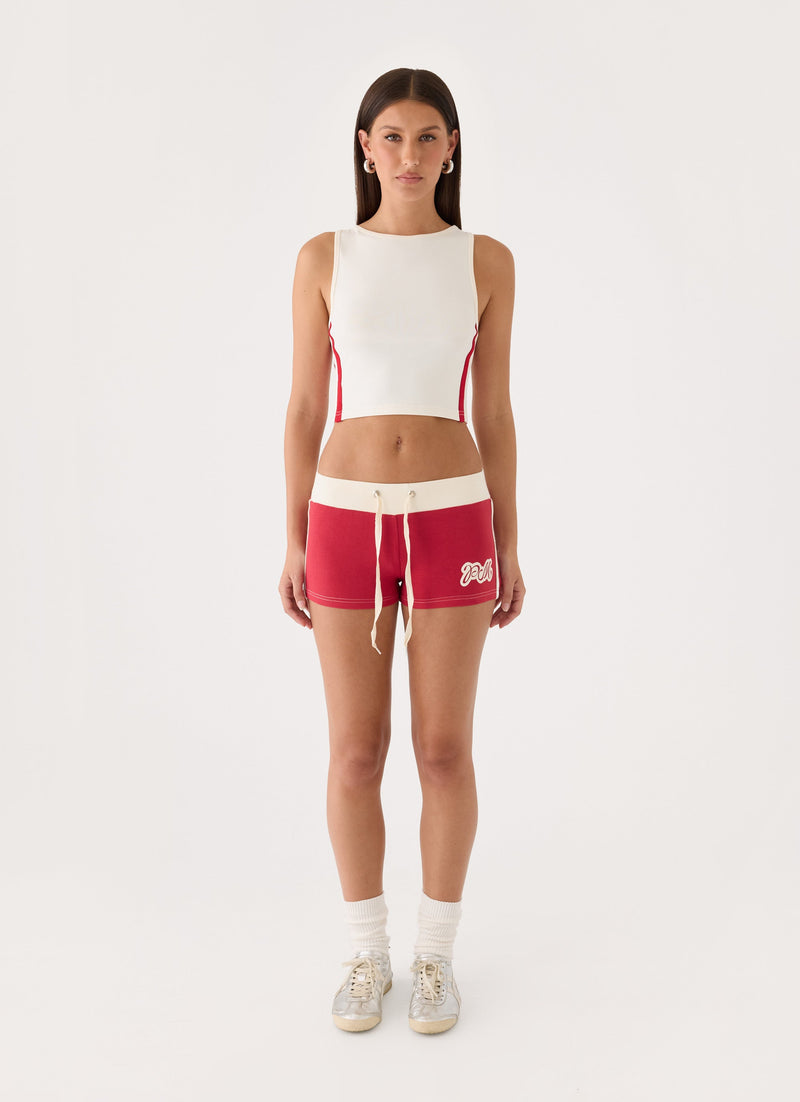 Paris Mini Shorts - Red